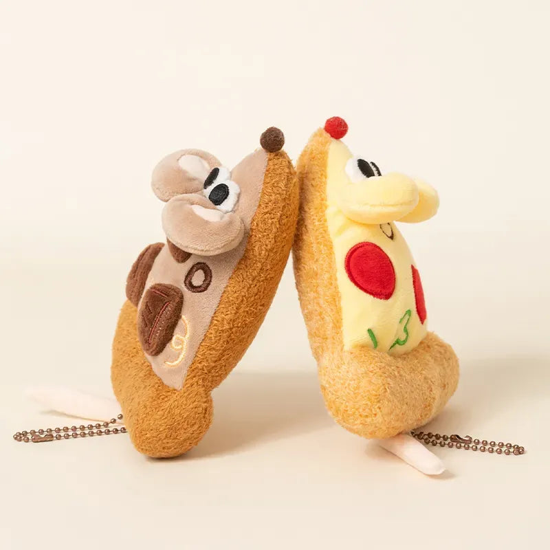 Nibbles the Pizza Mouse Plush Keychain