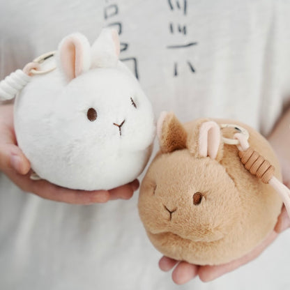 Momo the Bunny Ball Plush Keychain