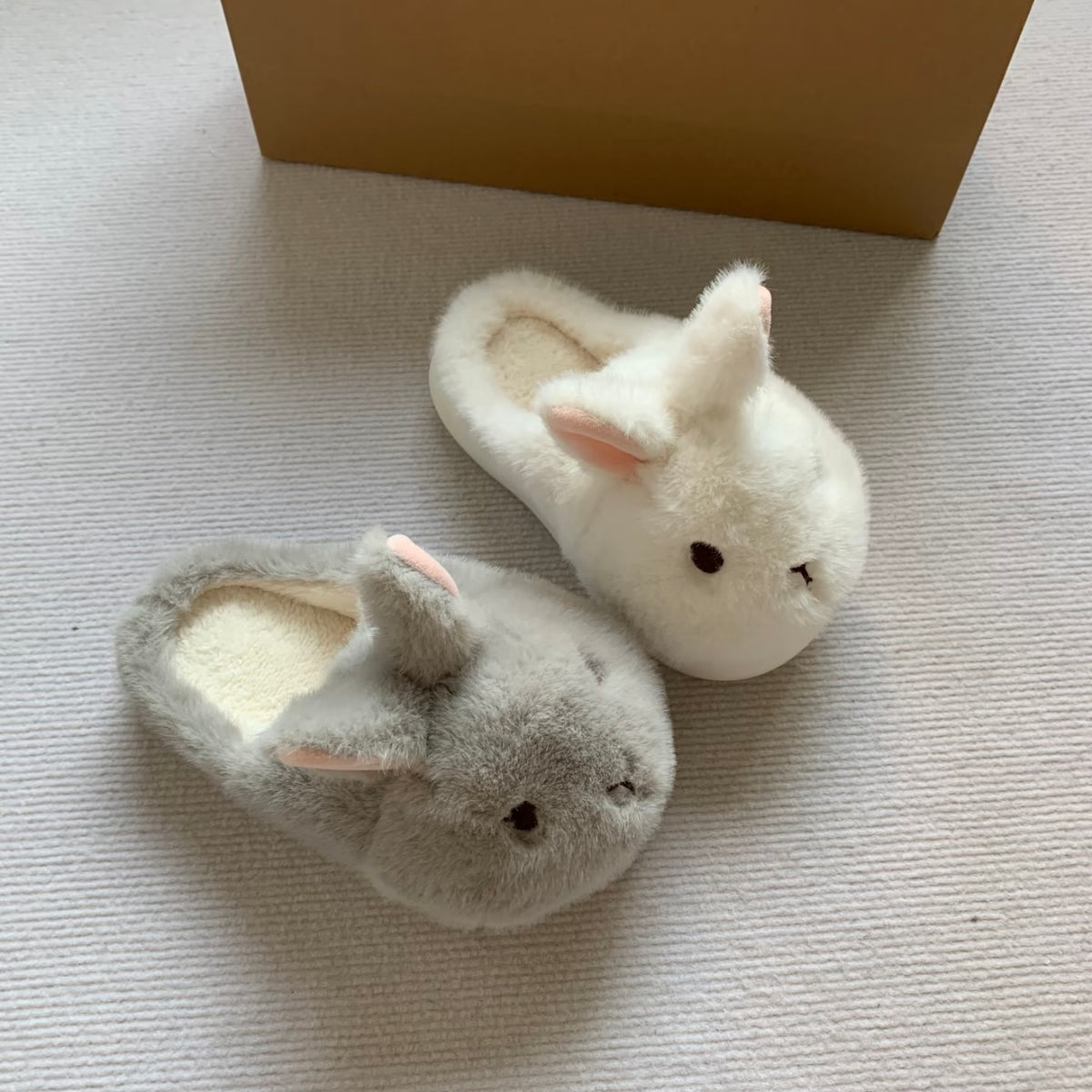 Fluffy Bunny Platform Slippers