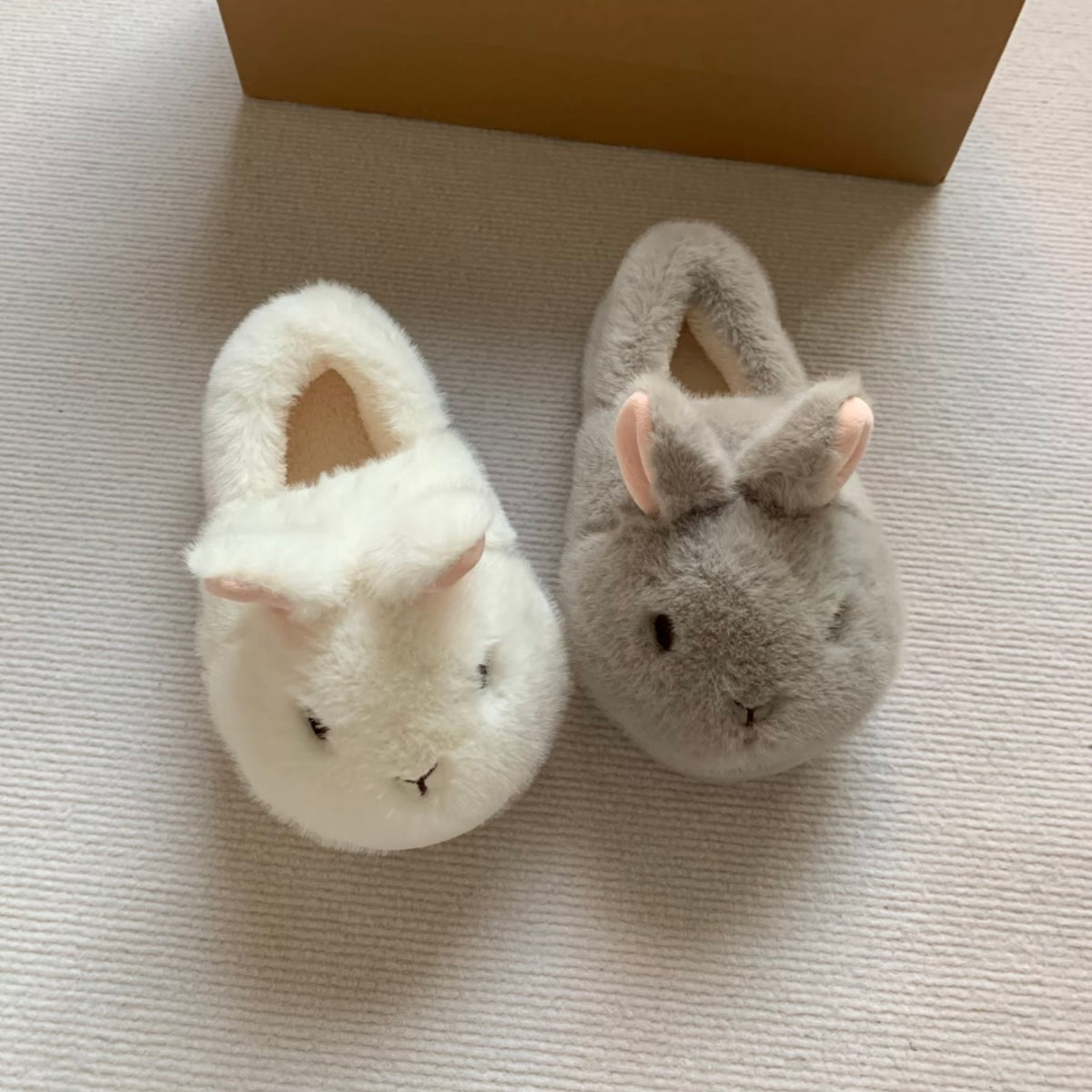 Fluffy Bunny Platform Slippers