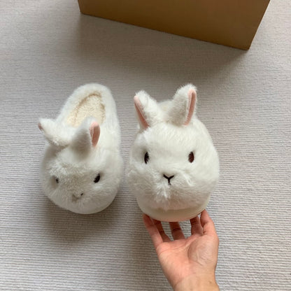 Fluffy Bunny Platform Slippers