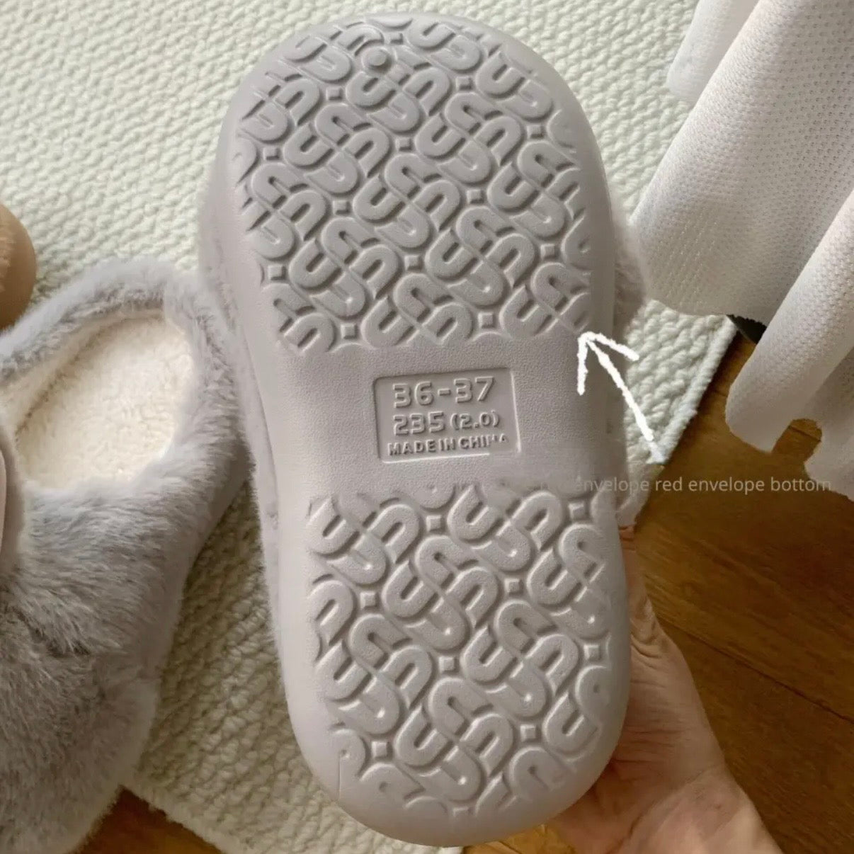 Fluffy Bunny Platform Slippers
