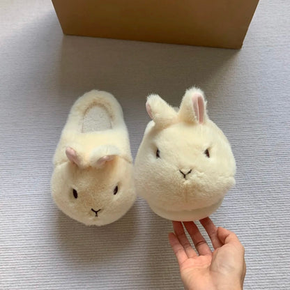 Fluffy Bunny Platform Slippers