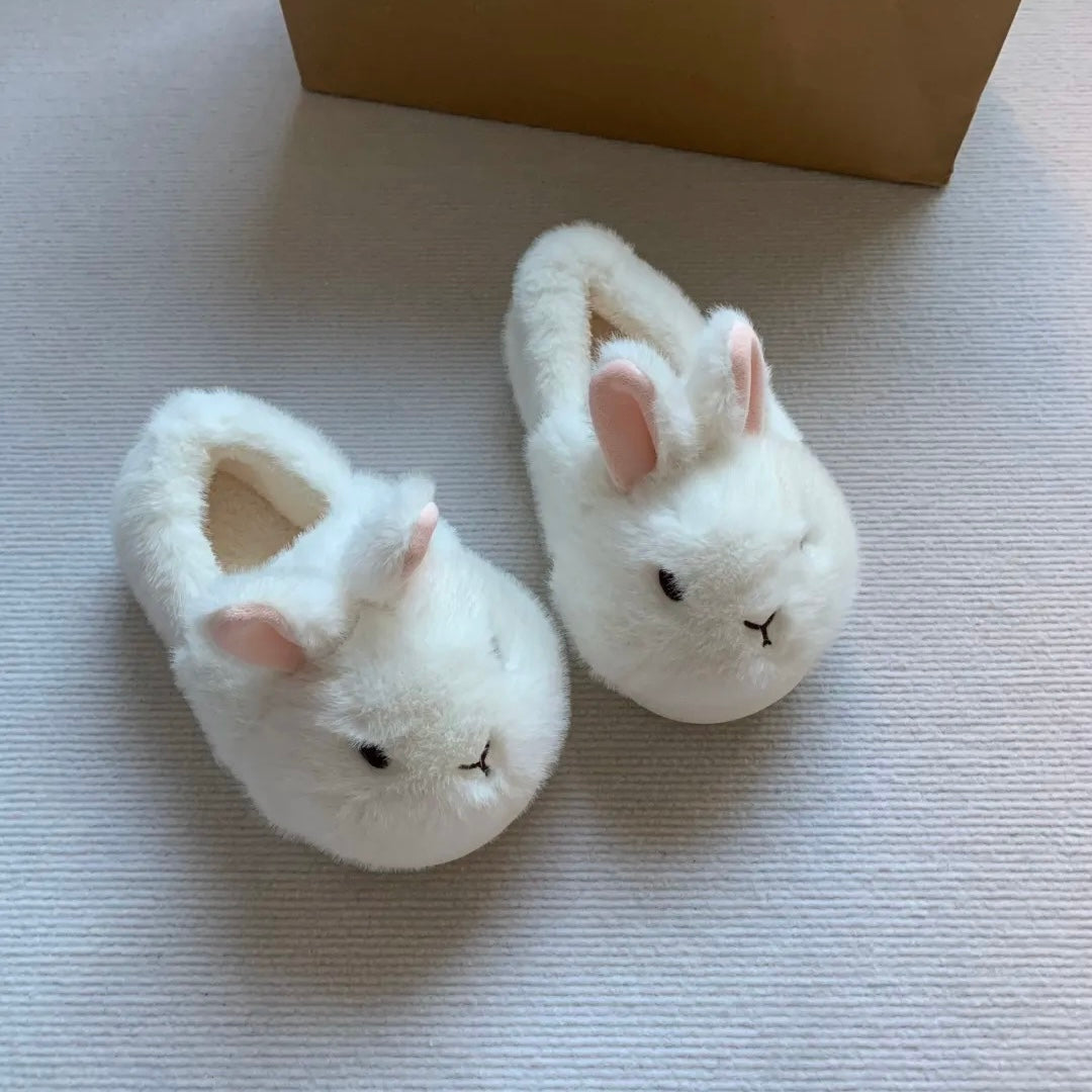 Fluffy Bunny Platform Slippers