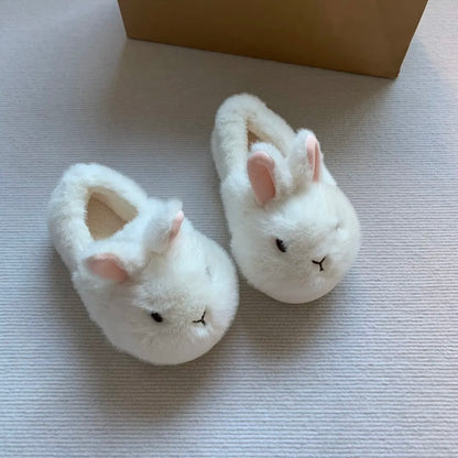 Fluffy Bunny Platform Slippers
