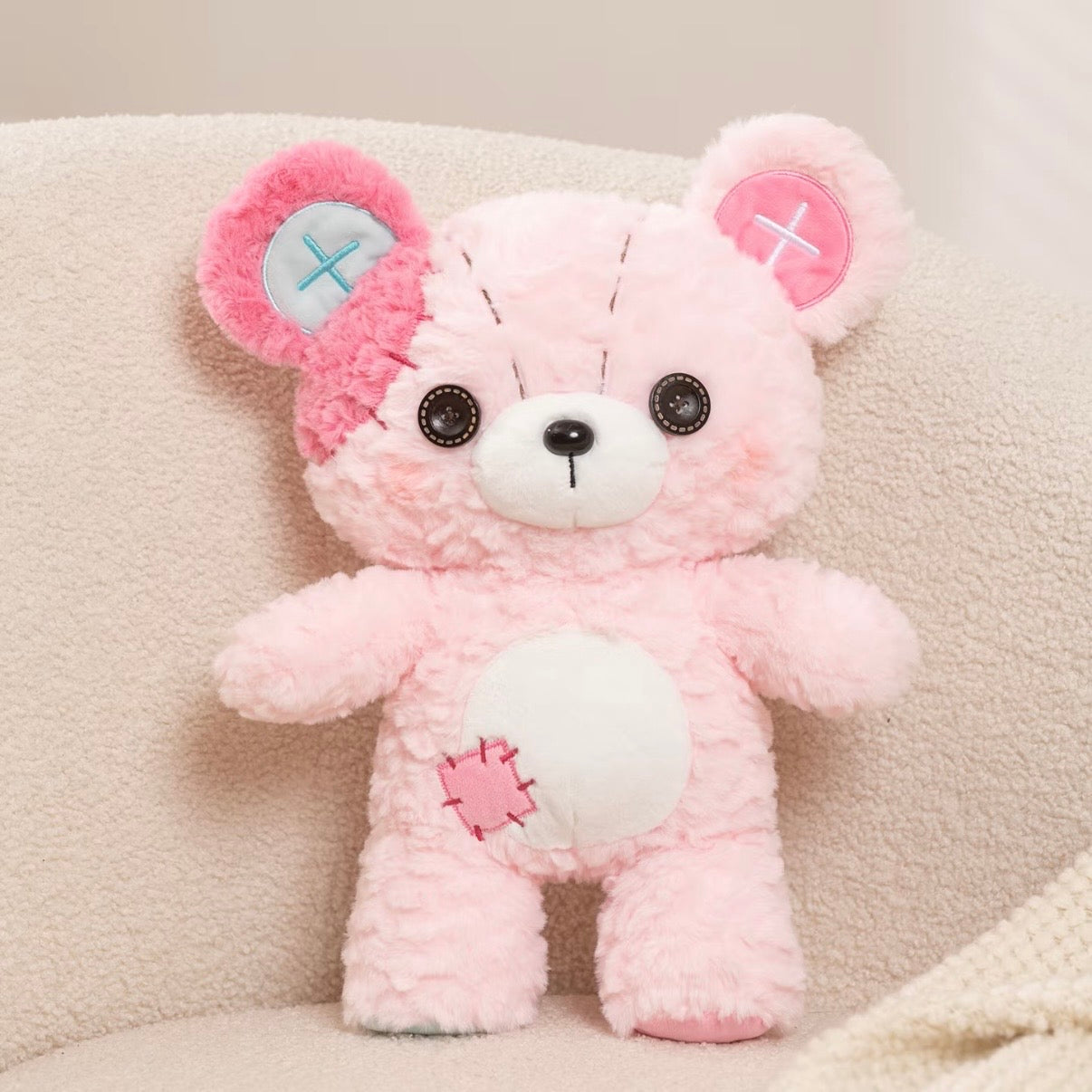 Mimi the Button Patch Bear Plushie