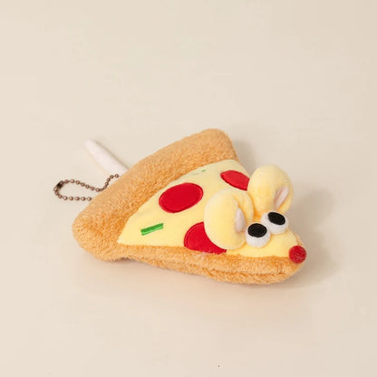 Nibbles the Pizza Mouse Plush Keychain