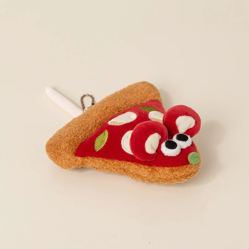 Nibbles the Pizza Mouse Plush Keychain
