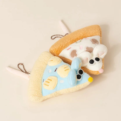 Nibbles the Pizza Mouse Plush Keychain