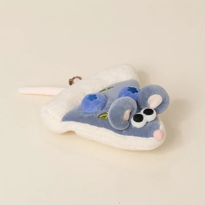 Nibbles the Pizza Mouse Plush Keychain