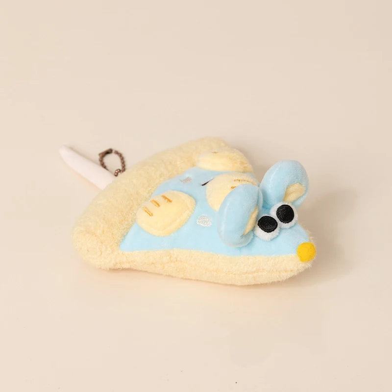 Nibbles the Pizza Mouse Plush Keychain