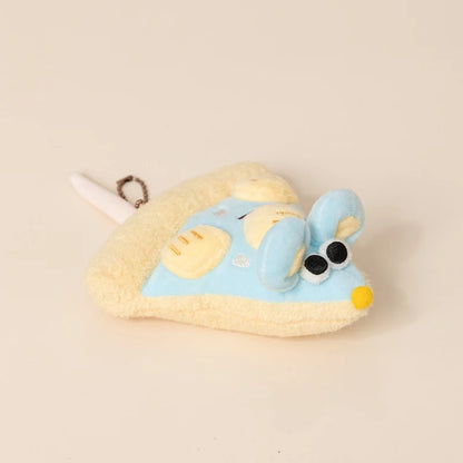 Nibbles the Pizza Mouse Plush Keychain