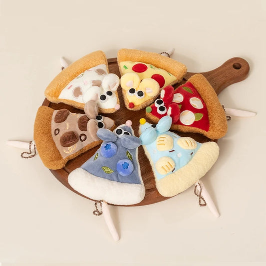 Nibbles the Pizza Mouse Plush Keychain