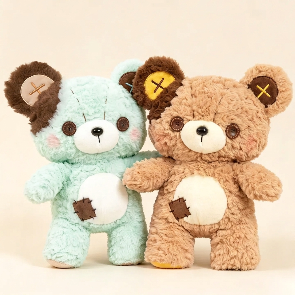 Mimi the Button Patch Bear Plushie