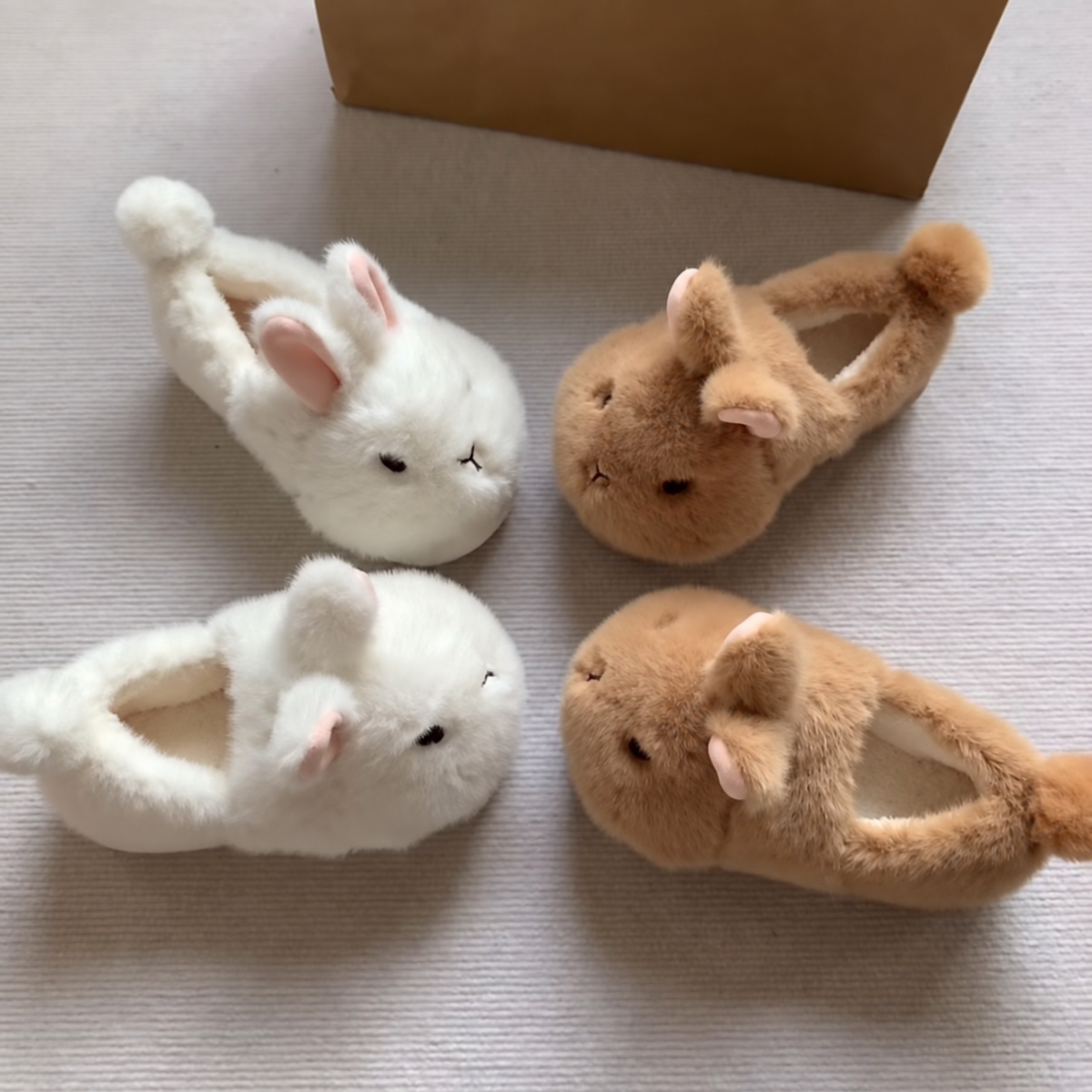Fluffy Bunny Platform Slippers