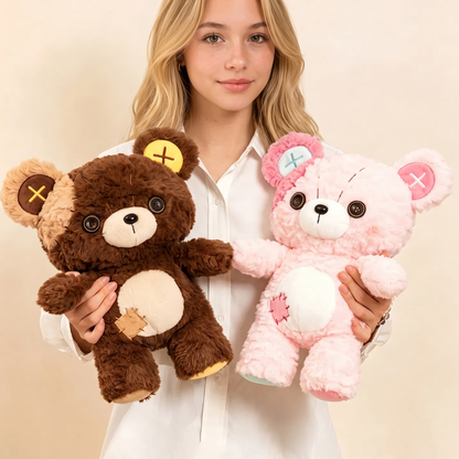 Mimi the Button Patch Bear Plushie