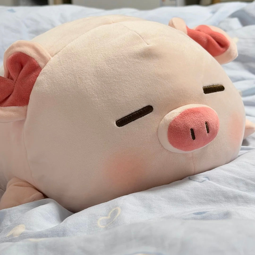 Porky the Chubby Sleeping Pig Plush Pillow