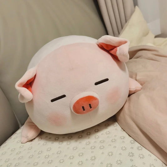 Porky the Chubby Sleeping Pig Plush Pillow