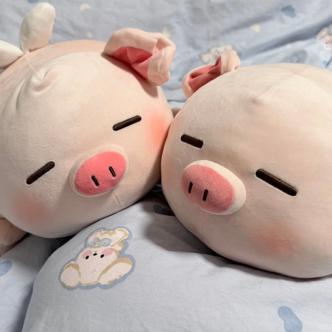 Porky the Chubby Sleeping Pig Plush Pillow