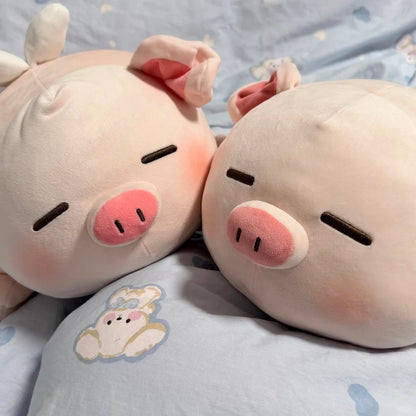 Porky the Chubby Sleeping Pig Plush Pillow