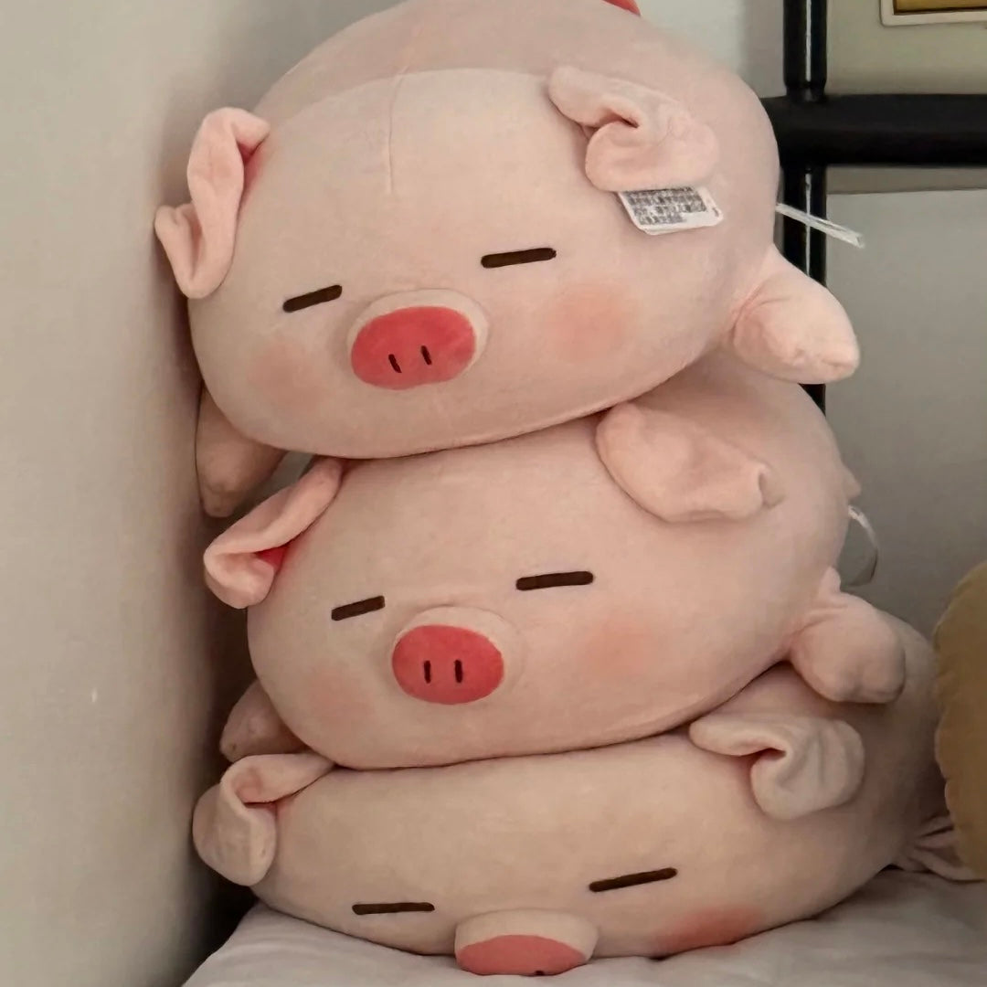 Porky the Chubby Sleeping Pig Plush Pillow
