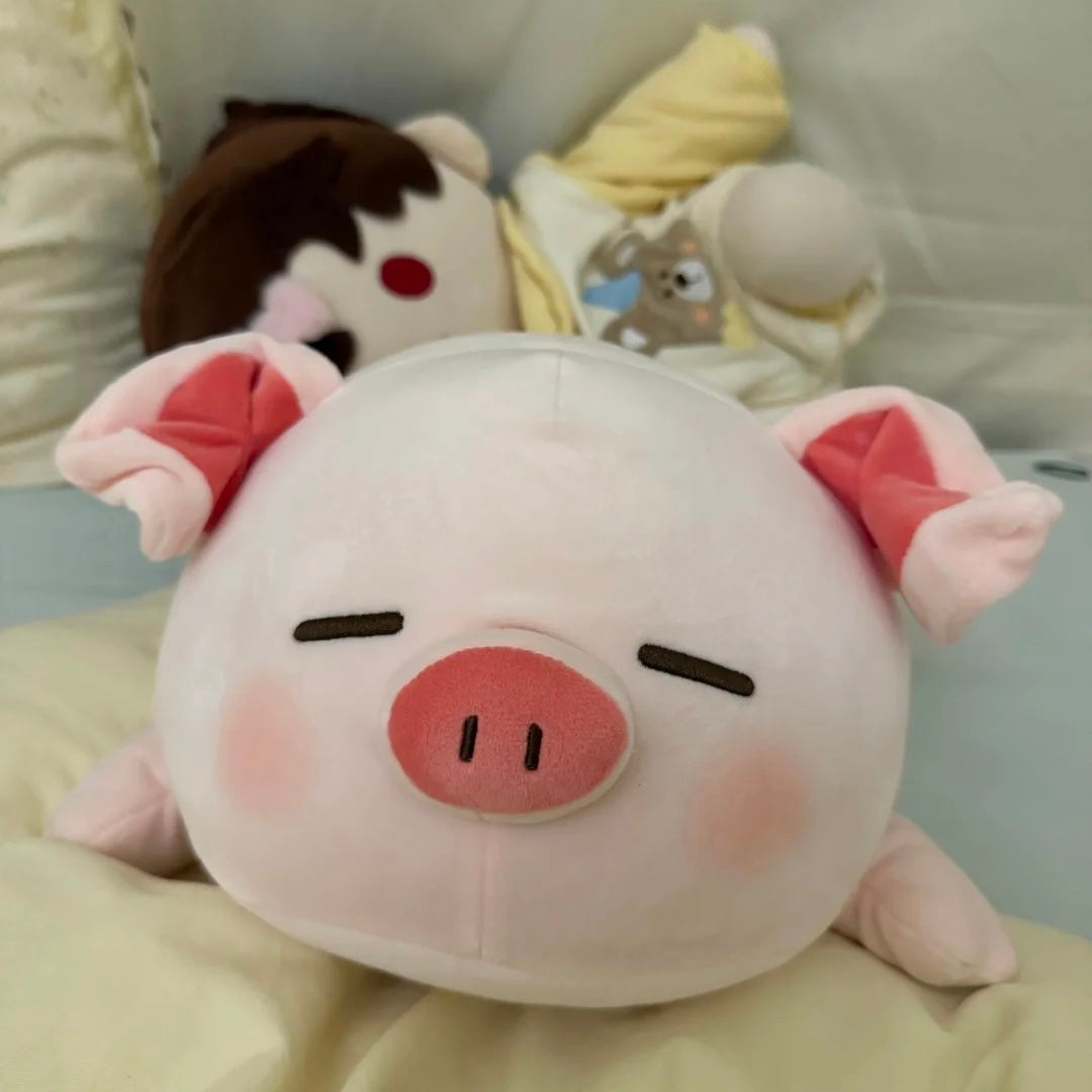 Porky the Chubby Sleeping Pig Plush Pillow