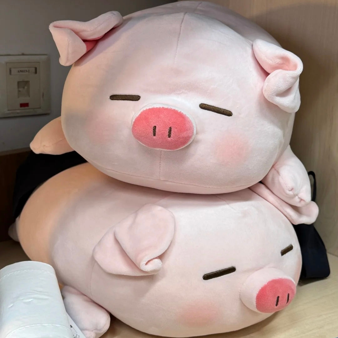 Porky the Chubby Sleeping Pig Plush Pillow