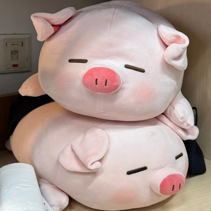 Porky the Chubby Sleeping Pig Plush Pillow