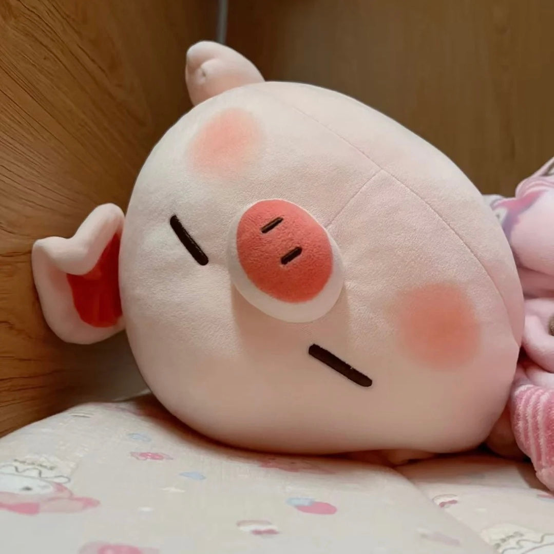 Porky the Chubby Sleeping Pig Plush Pillow